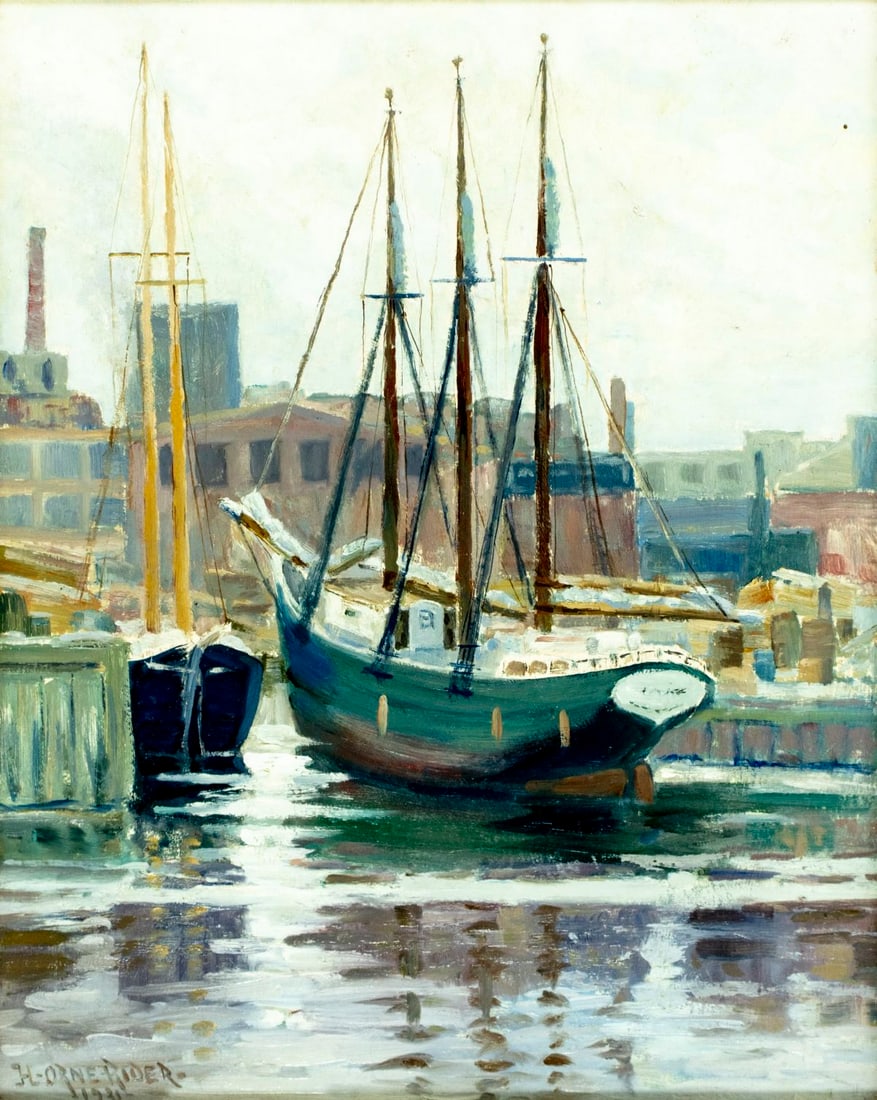 Henry Rider (MA,1860-1943) oil painting antique (1 of 15)