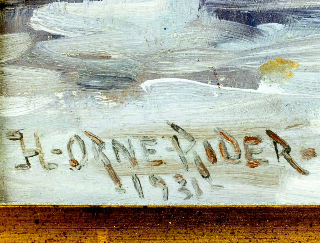 Henry Rider (MA,1860-1943) oil painting antique - 4