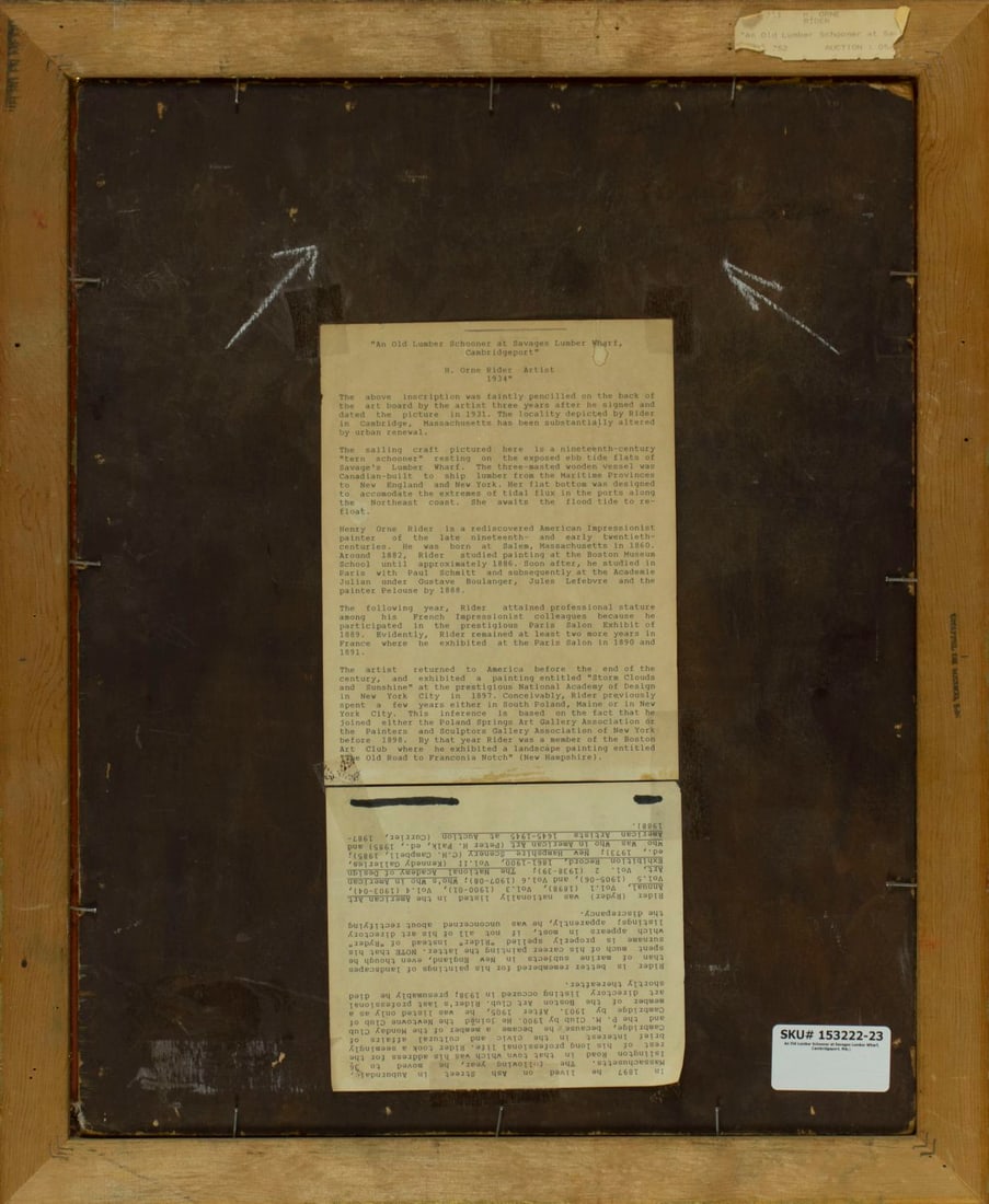 Henry Rider (MA,1860-1943) oil painting antique - 9