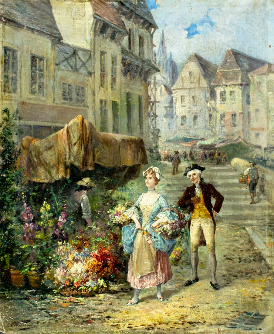 Georges Chabrier (France,19C) oil painting antique (1 of 13)