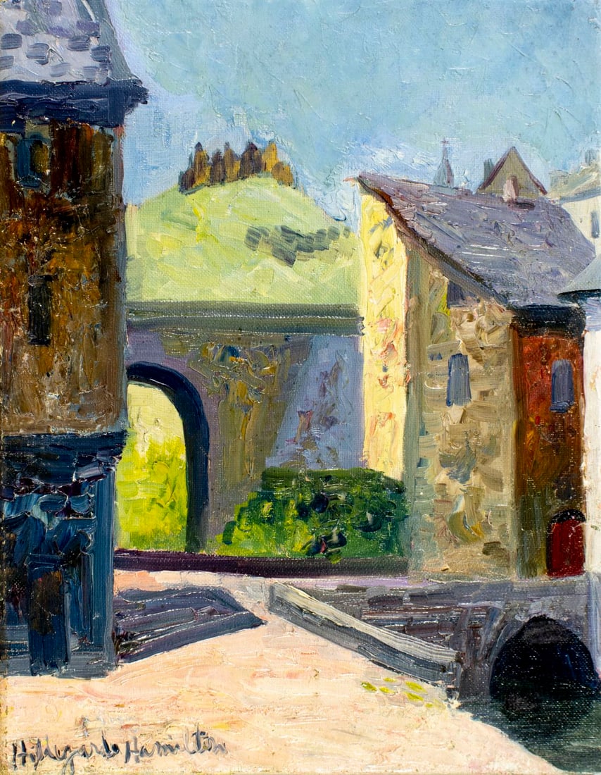 Hildegarde Hamilton (FL,VA,1898-1970) oil painting (1 of 12)