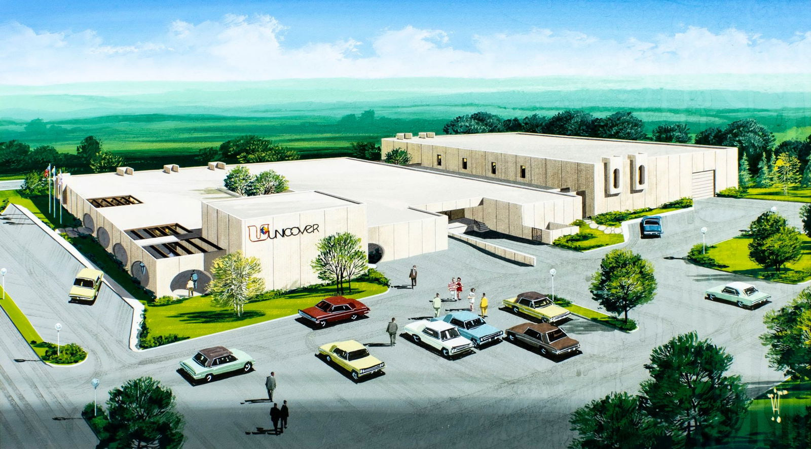 Vitage 20C American gouache painting (1 of 13)