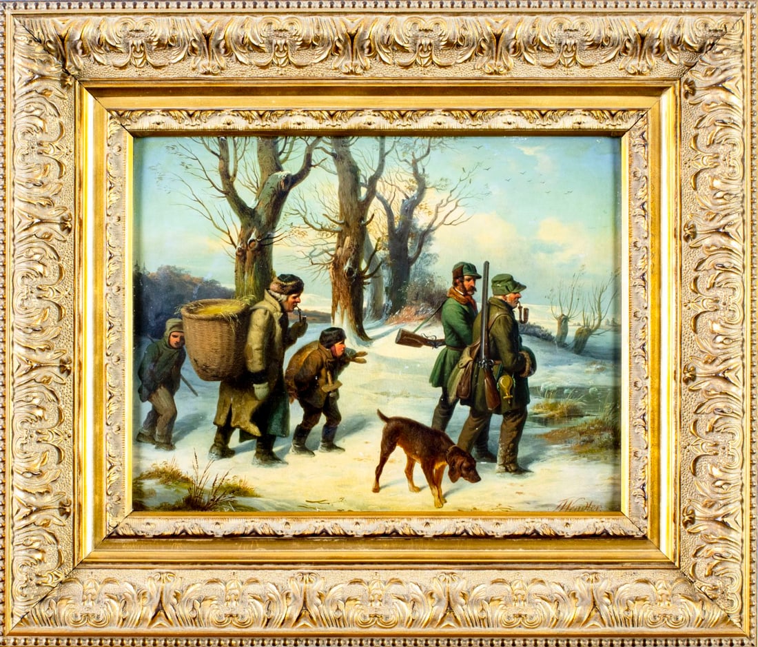Friedrich Wendler (German,1814-1872) oil painting antique - 3
