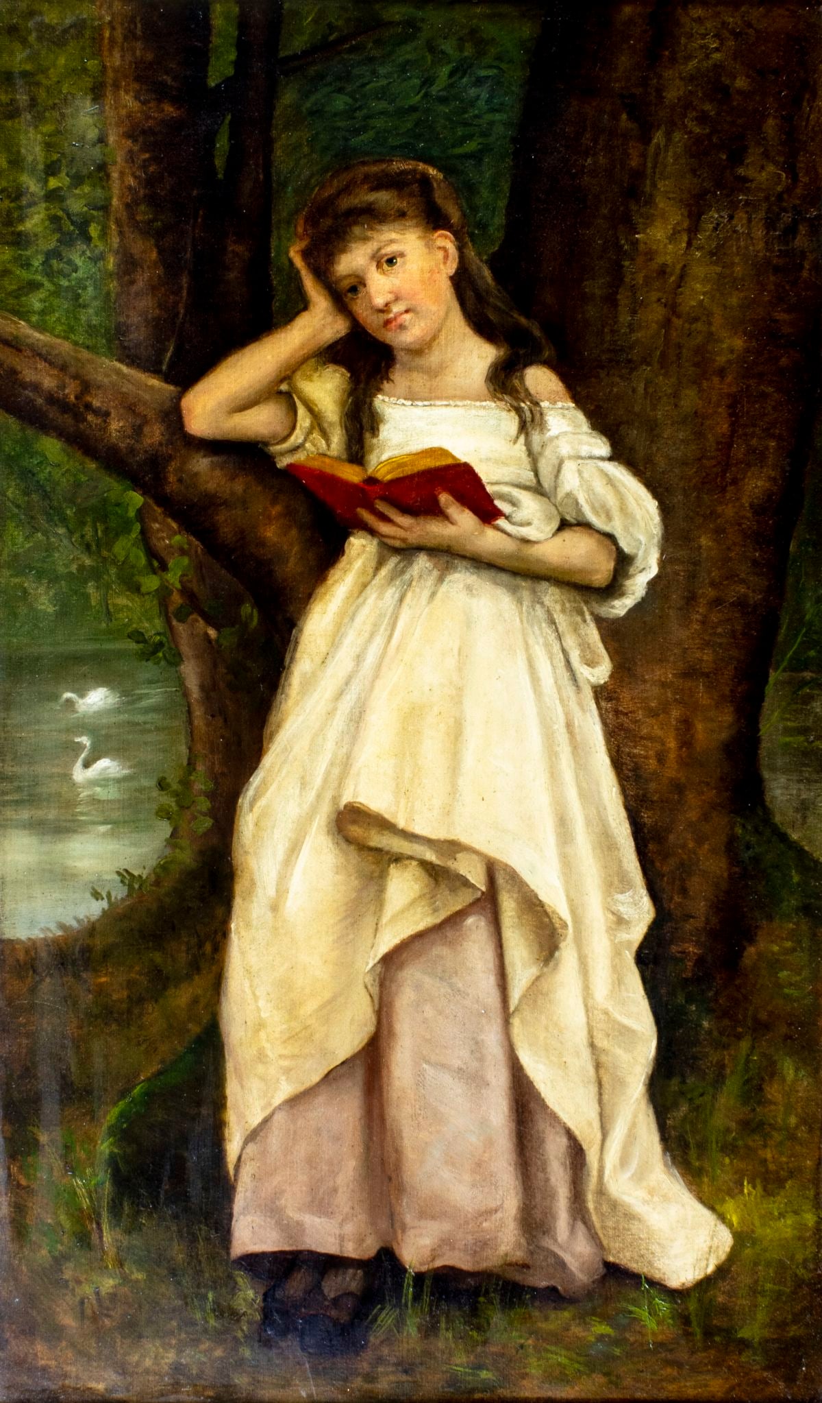 Antique 19C European oil painting (1 of 12)