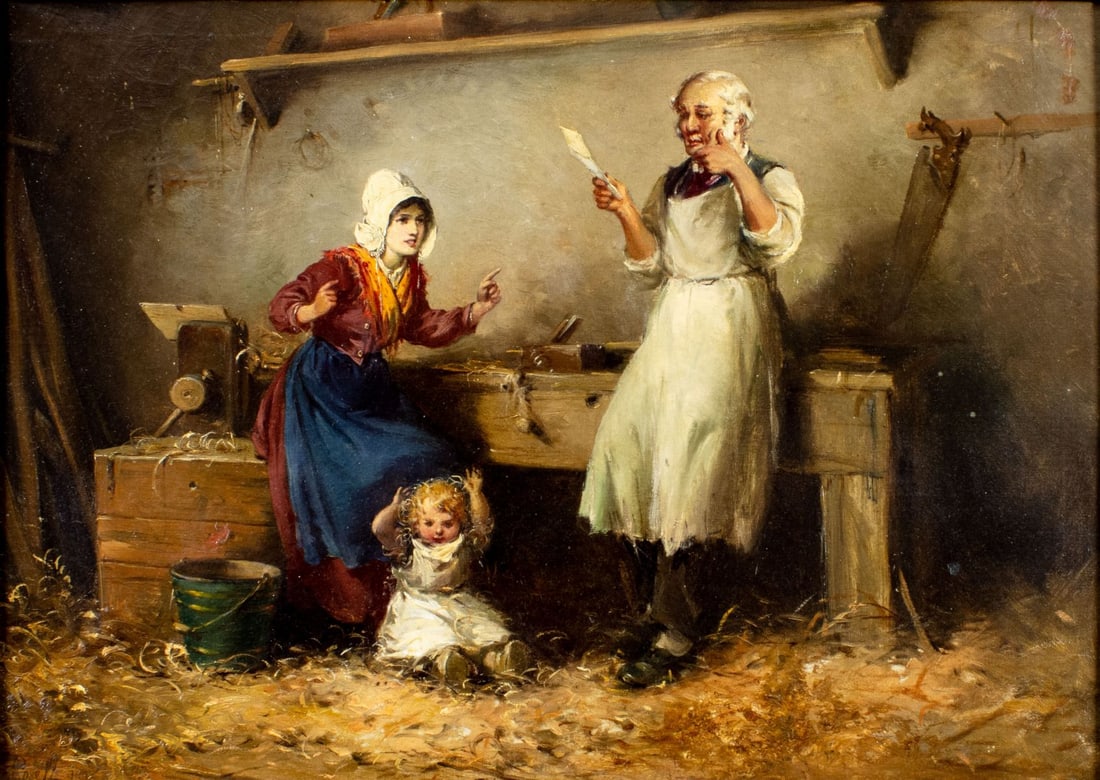 Alexander Rosell (UK,1859-1922) oil painting antique (1 of 12)