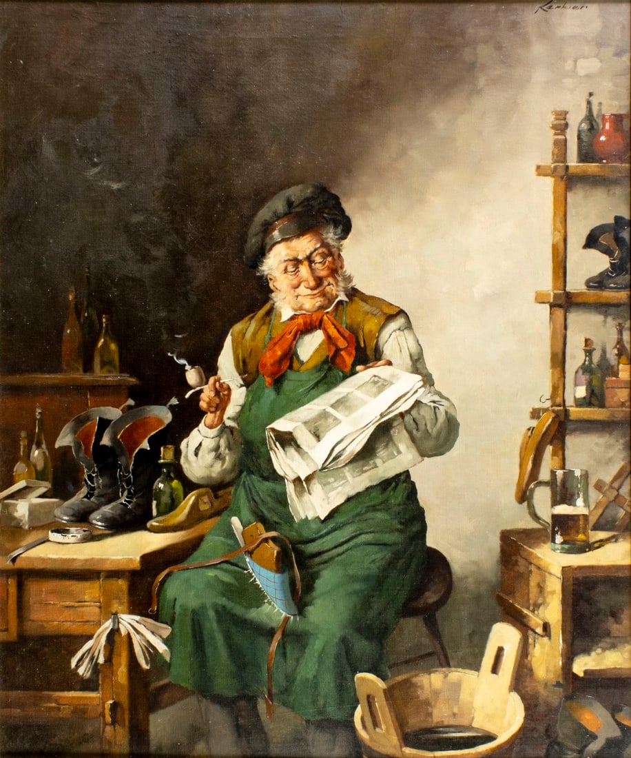 Hans Kerber (Austria,1920-?) oil painting (1 of 13)