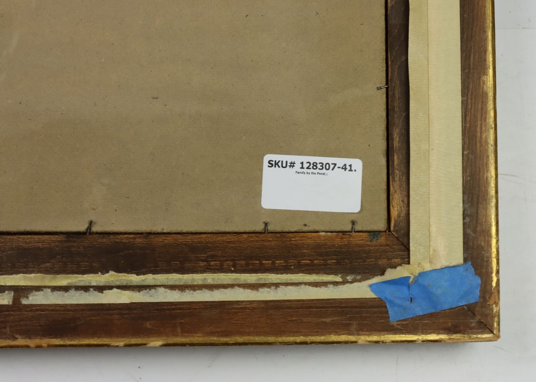 Antique 19C European oil painting - 12