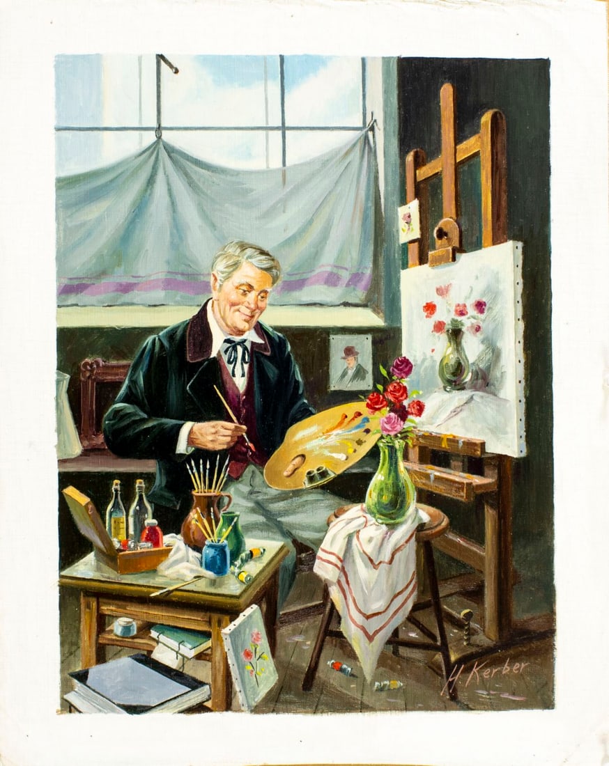 Hans Kerber (Austria,1920-?) oil painting - 3