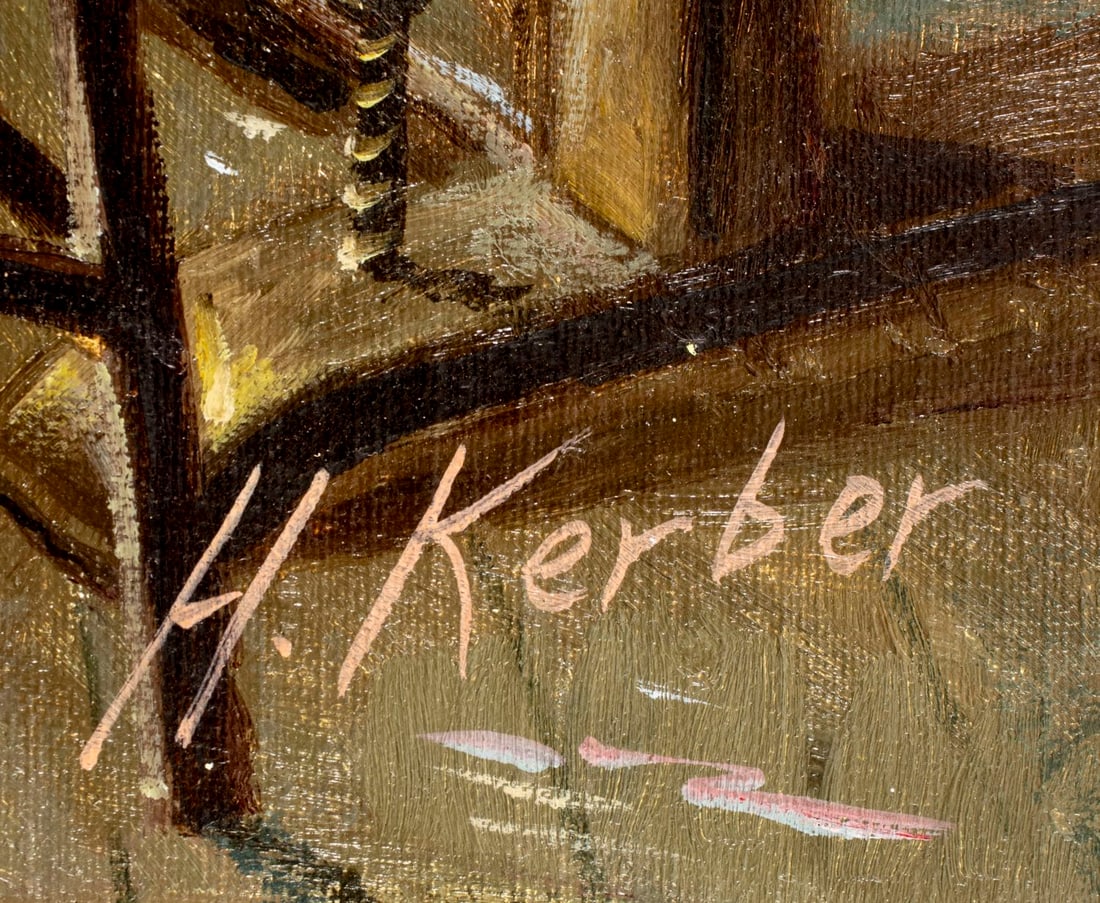 Hans Kerber (Austria,1920-?) oil painting - 4