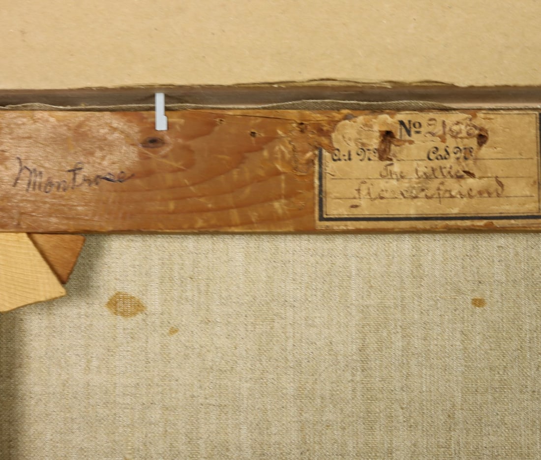 Antique 19C German oil painting signed - 14