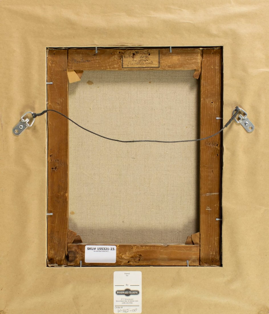 Antique 19C German oil painting signed - 9