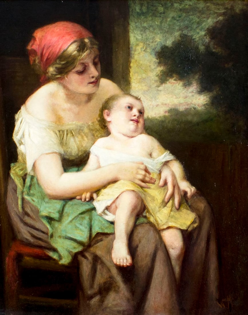 William Penn Morgan (NY,1826-1900) oil painting antique (1 of 15)