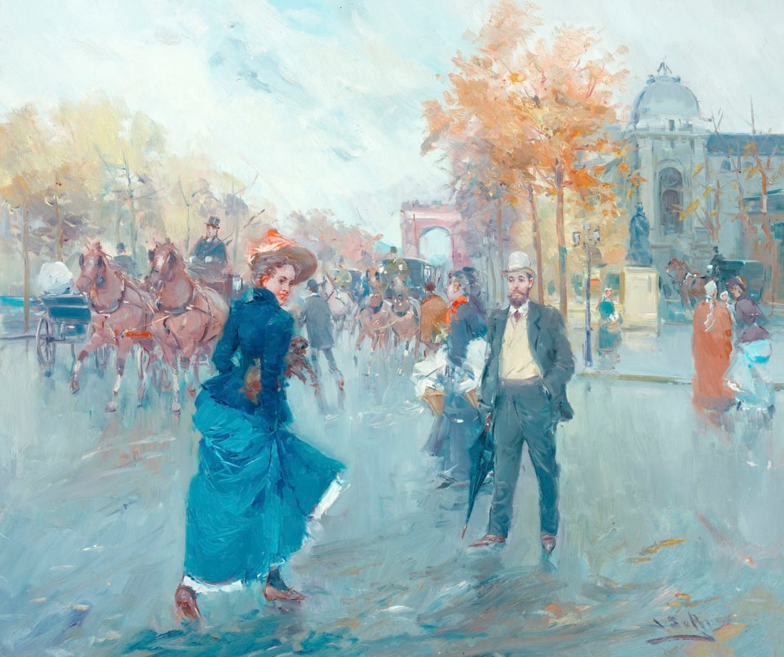 Juan De La Cruz Soler (Spain,b 1951) oil painting (1 of 12)