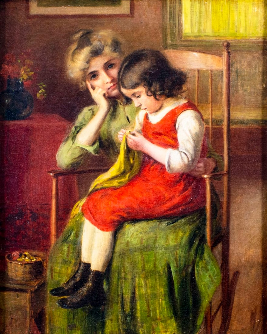 Frederick Boston (NY,CT,1855-1932) oil painting antique (1 of 13)