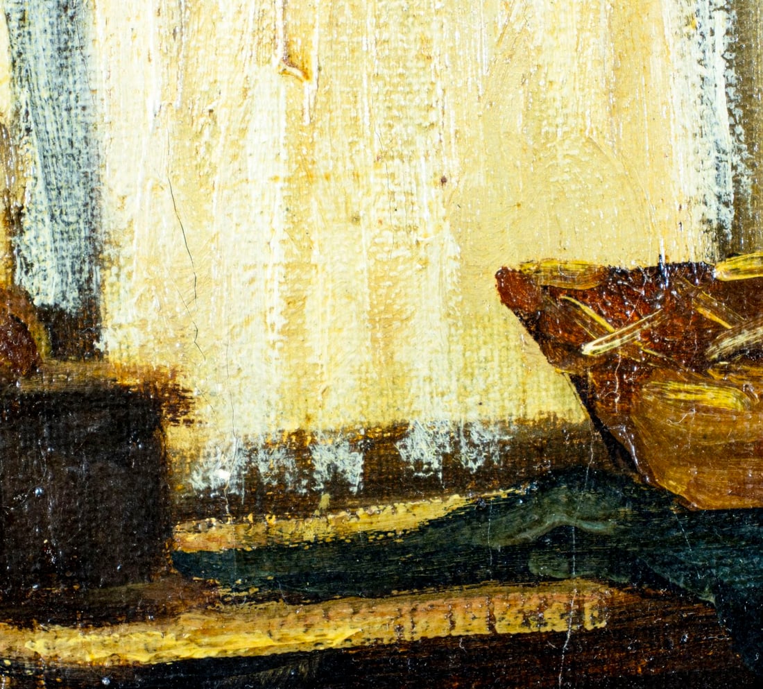 Antique early 20C European oil painting - 8