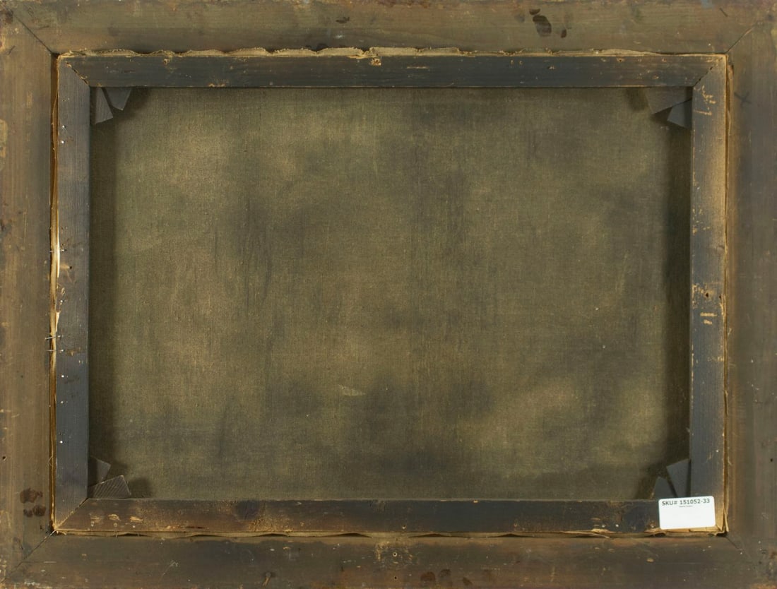 Antique early 20C European oil painting - 9