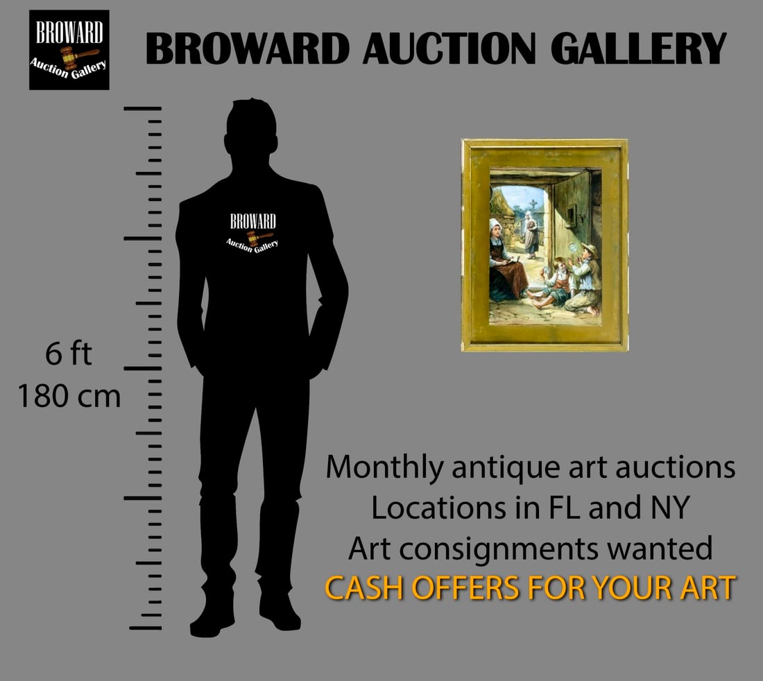 John D Michie (UK,1828-1893) watercolor painting antique - 2