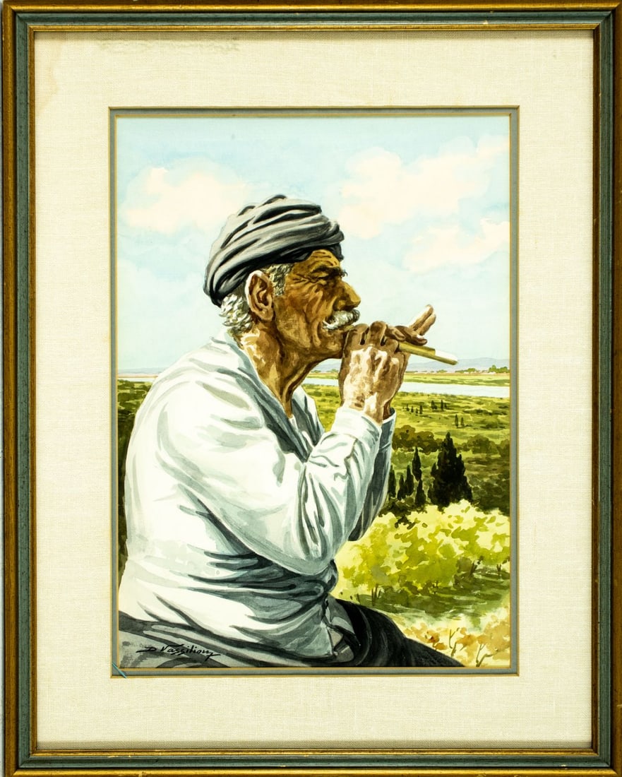 Demetrios Vassiliou (Greek,1920-1997) watercolor painting - 3