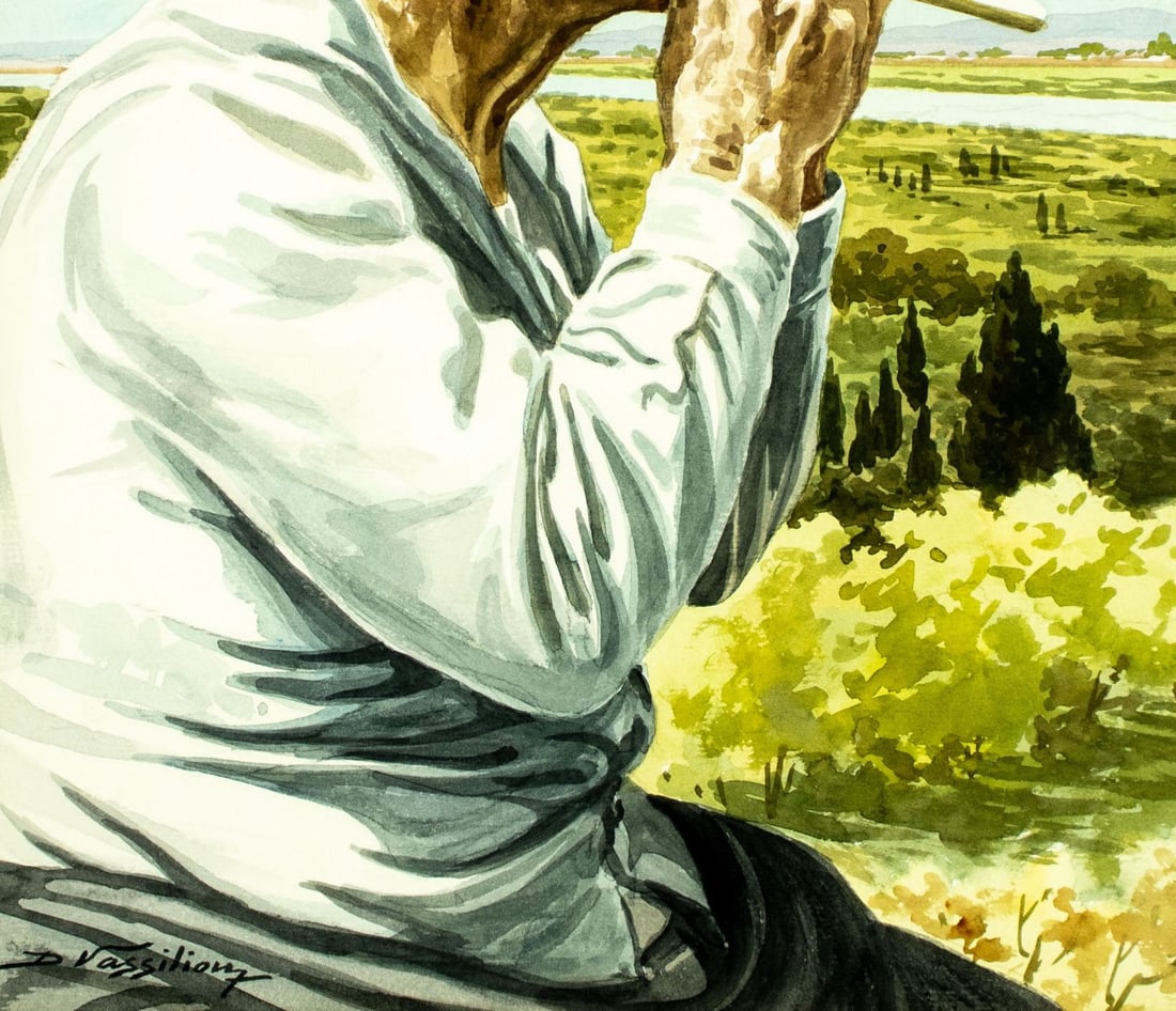 Demetrios Vassiliou (Greek,1920-1997) watercolor painting - 7