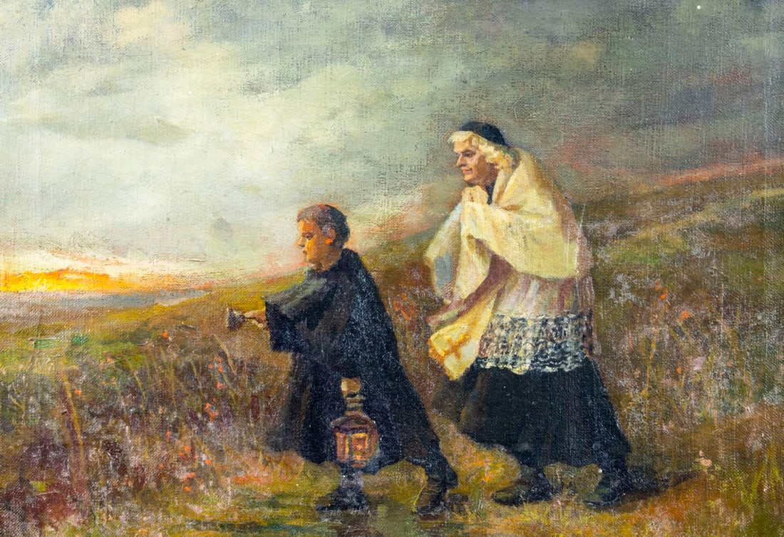 Antique early 20C American oil painting signed - 4