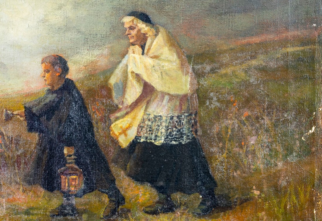 Antique early 20C American oil painting signed - 6