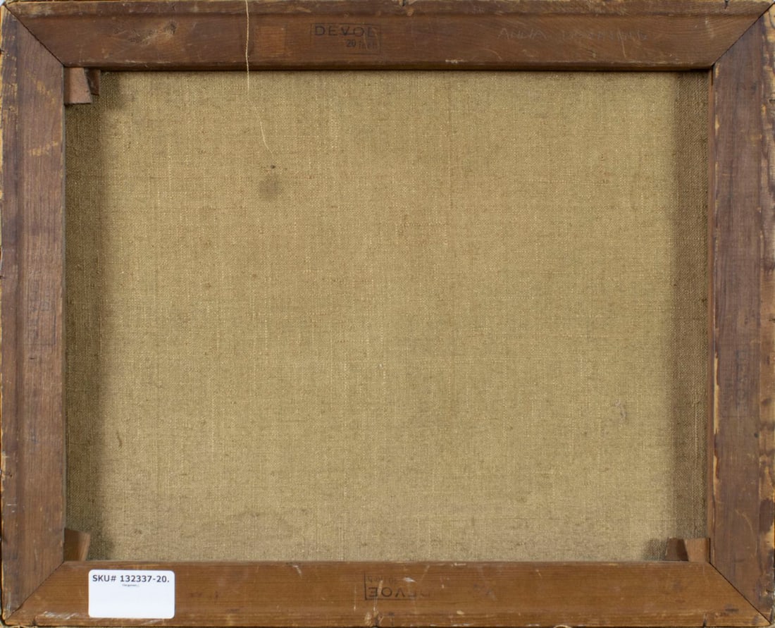 Antique early 20C American oil painting signed - 7