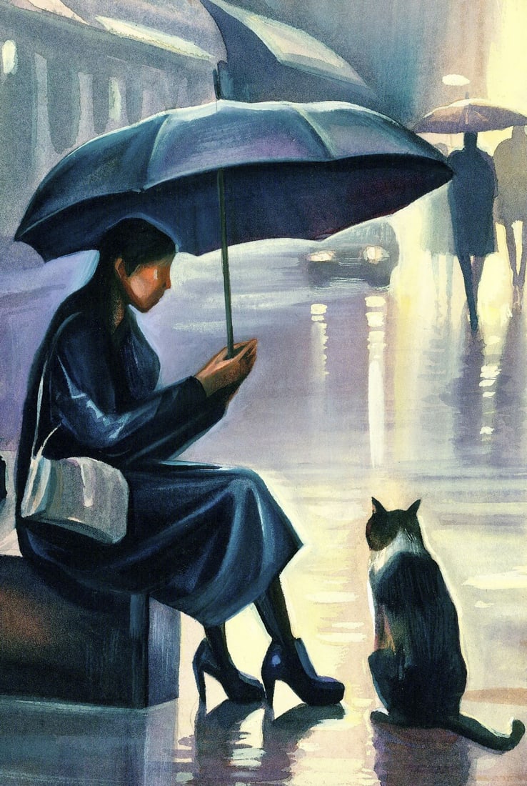 Mikhaylo Dmytriv (Ukraine,b 1997) watercolor painting - 5