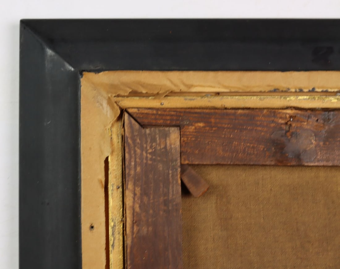 Antique early 20C European oil painting - 12