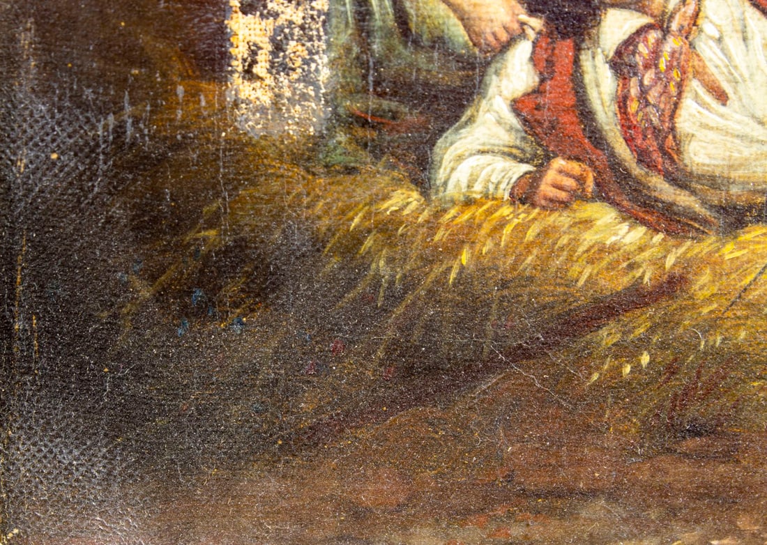 Antique early 20C European oil painting - 7