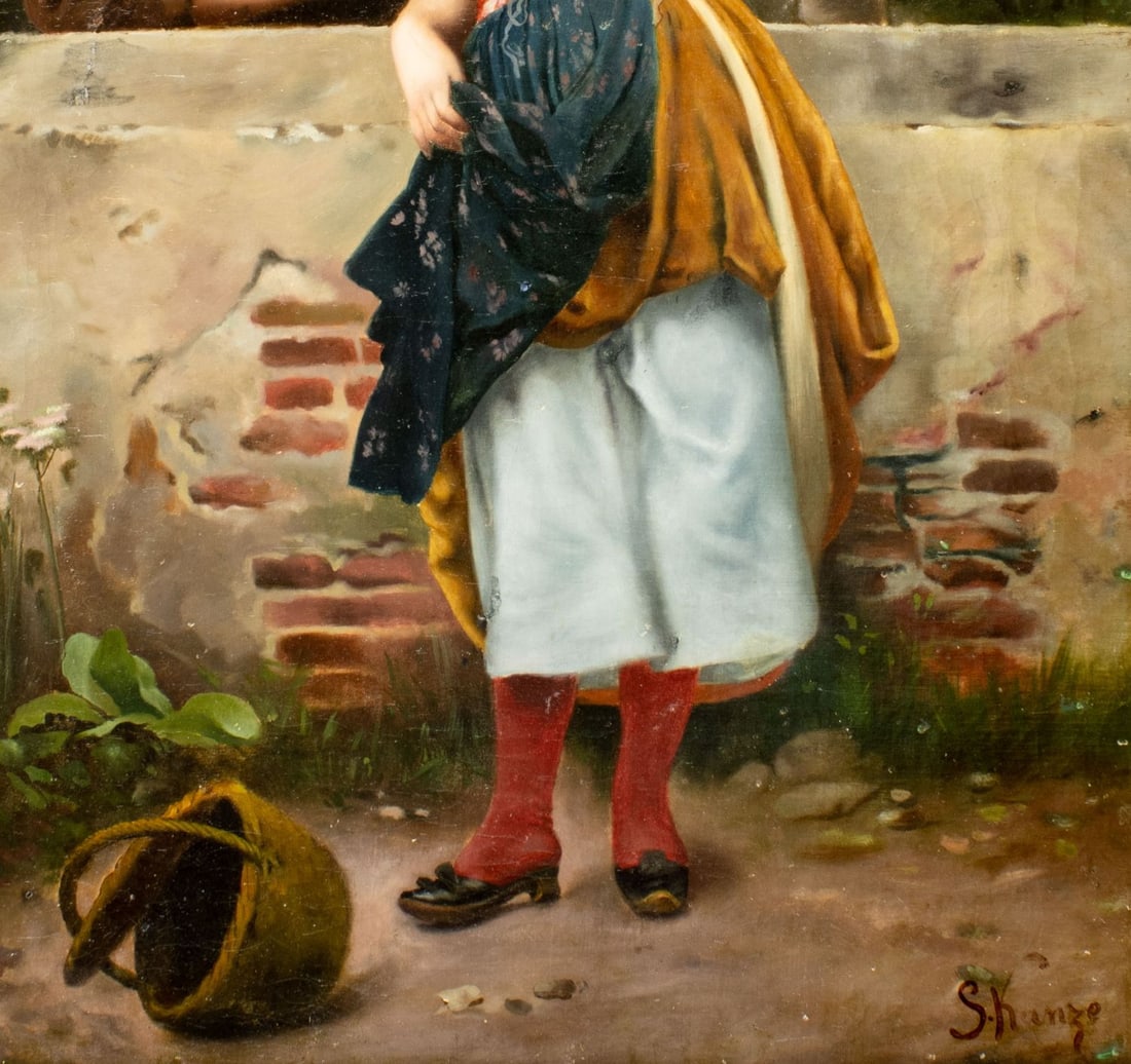 S Kunze (German,19C) oil painting antique - 7