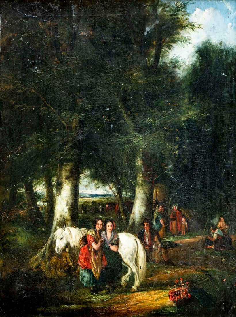 Antique 19C British oil painting (1 of 12)