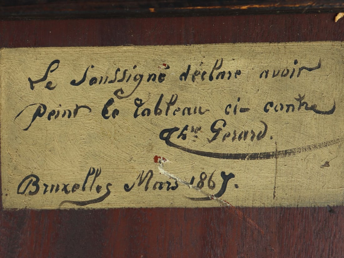 Theodore Gerard (Belgium,France,1829-1895) oil painting antique - 14