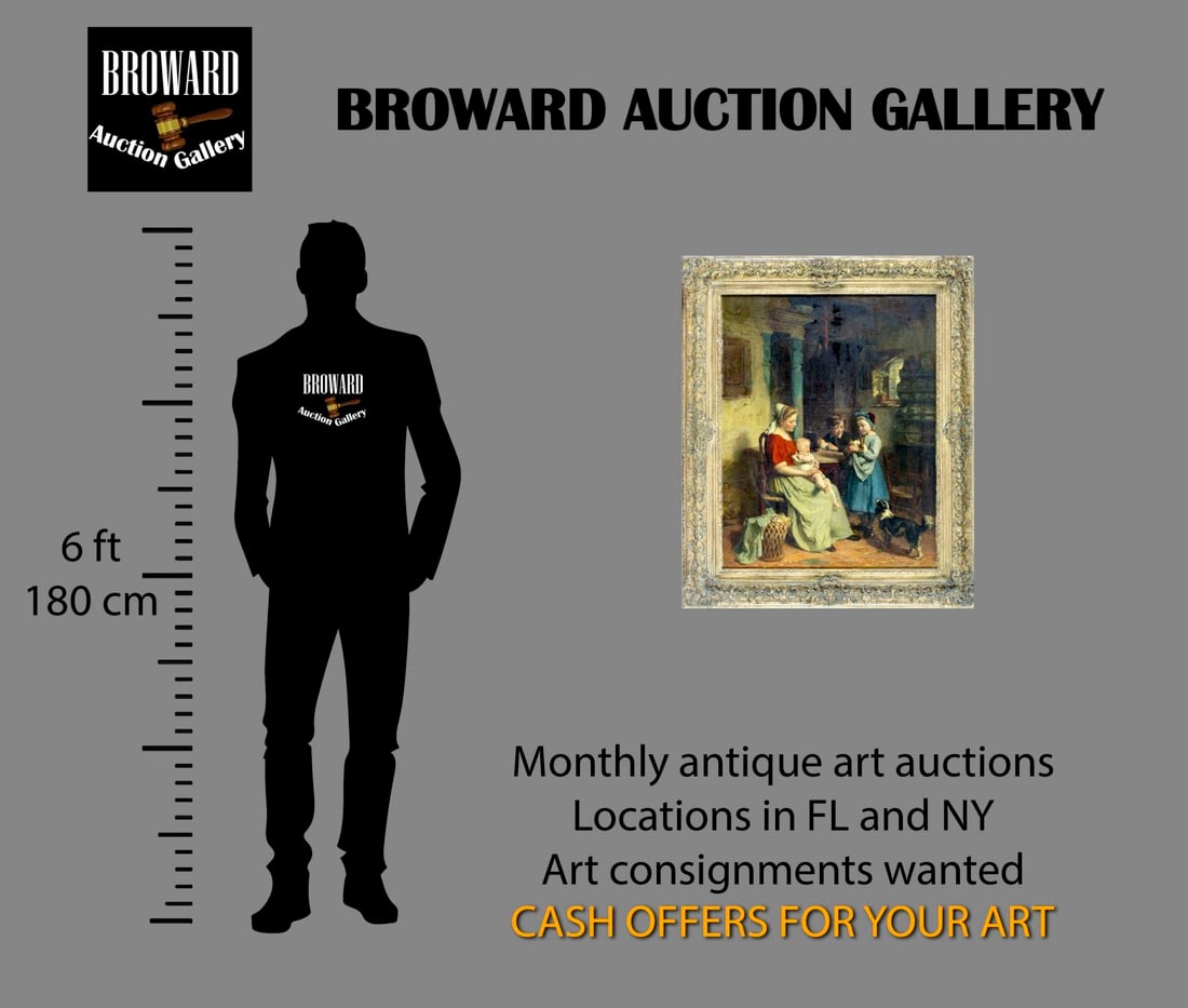 Theodore Gerard (Belgium,France,1829-1895) oil painting antique - 2