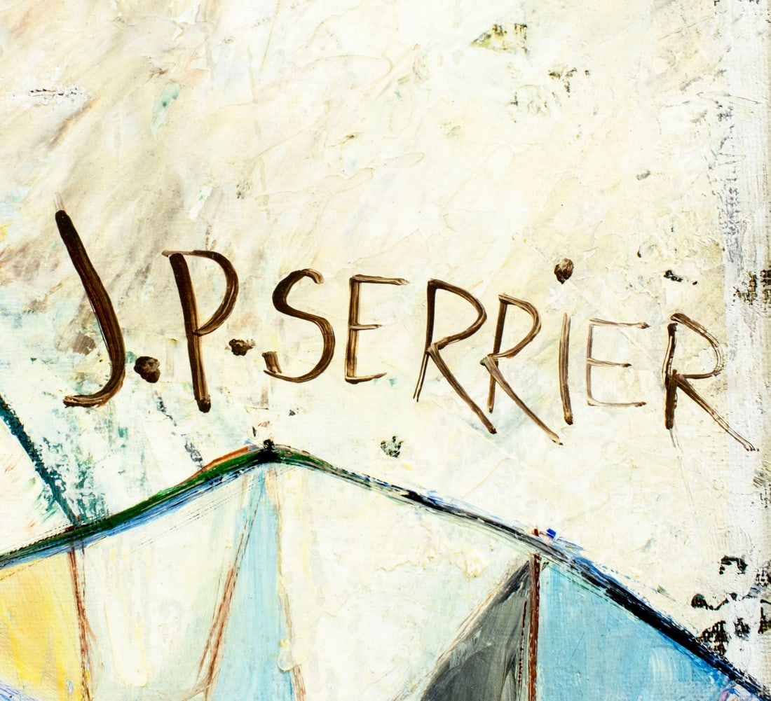 Jean Pierre Serrier (France,1934-1989) oil painting - 4