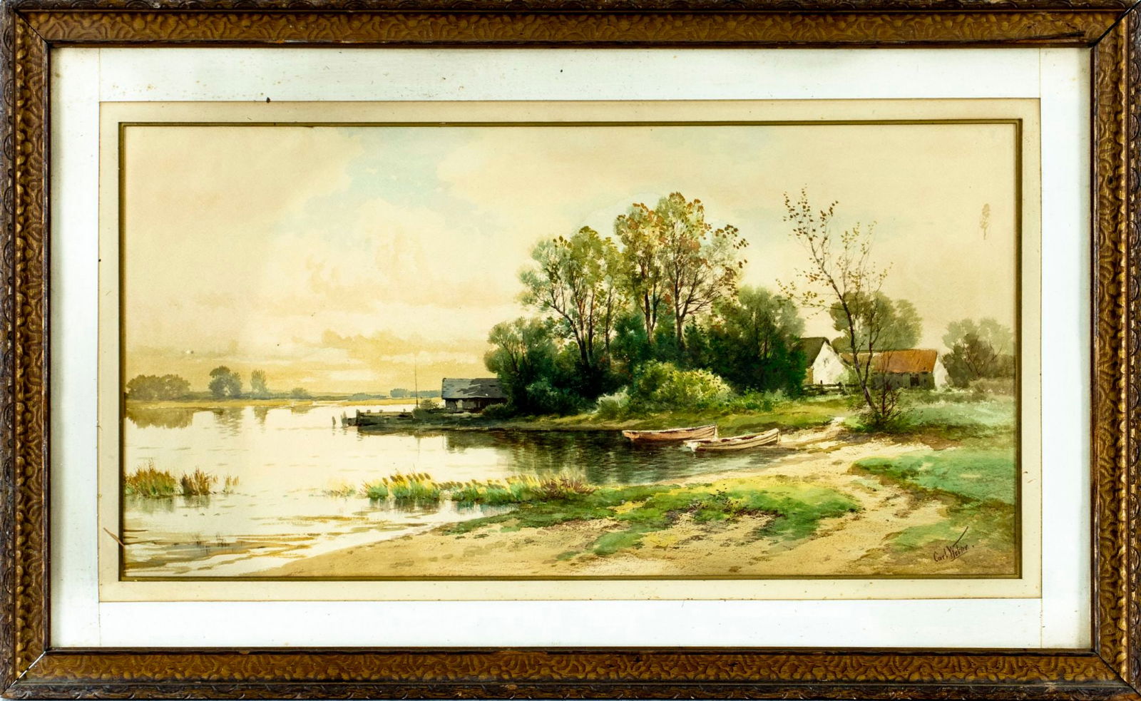 Carl Weber (PA,German,1850-1921) watercolor painting antique - 3
