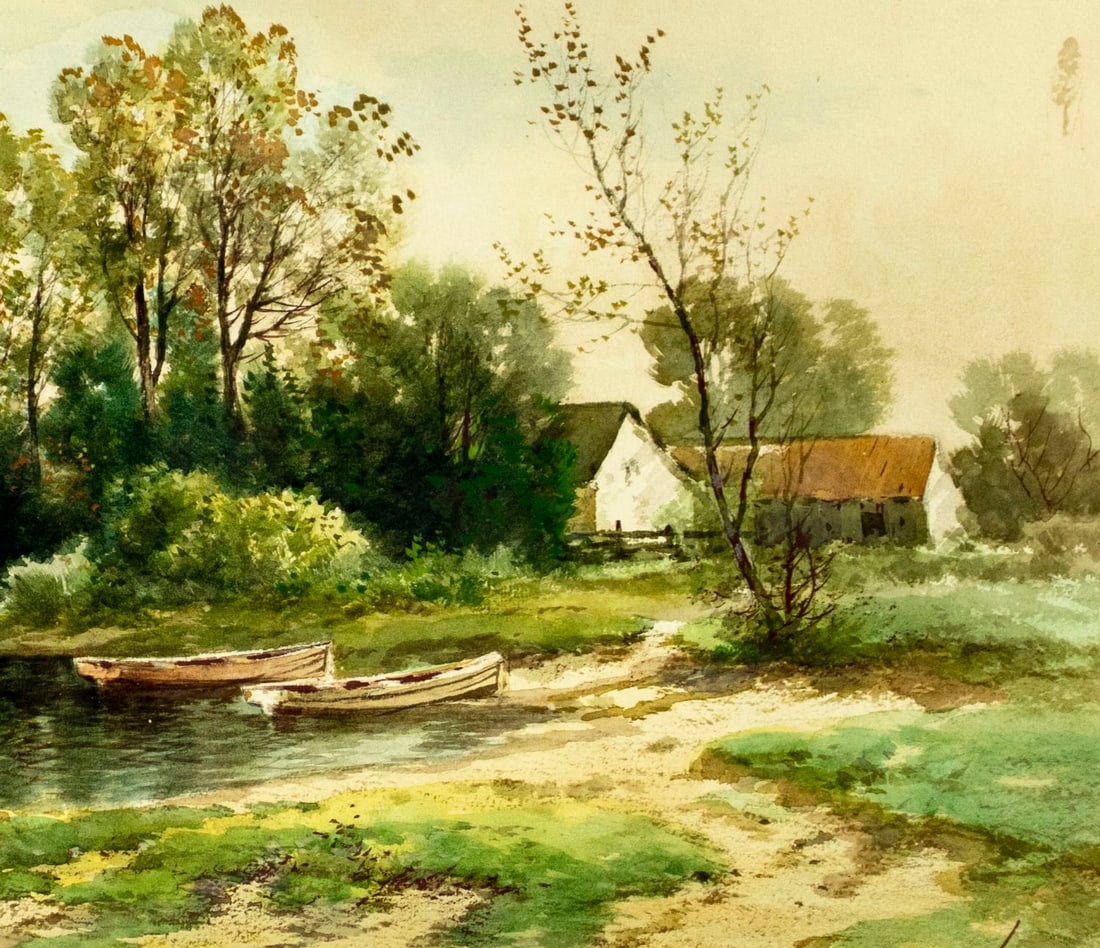 Carl Weber (PA,German,1850-1921) watercolor painting antique - 7