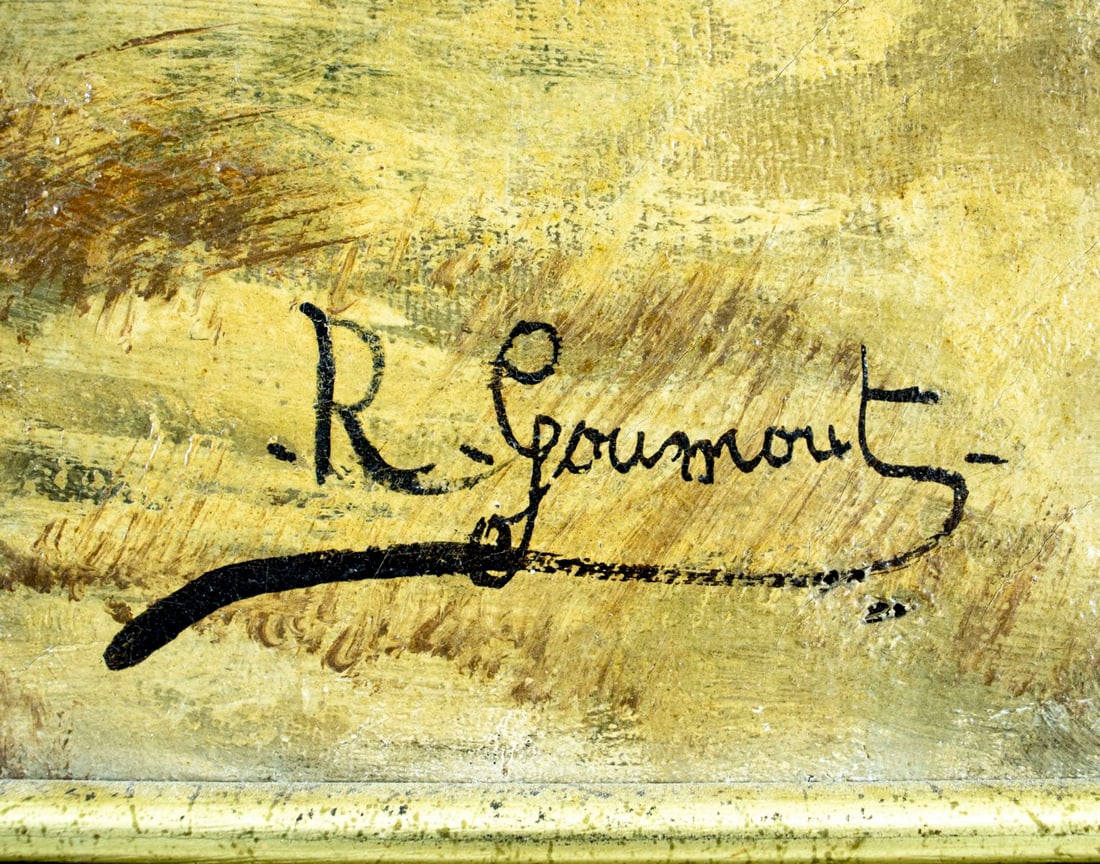 R Goumois (France,early 20C) oil painting antique - 4