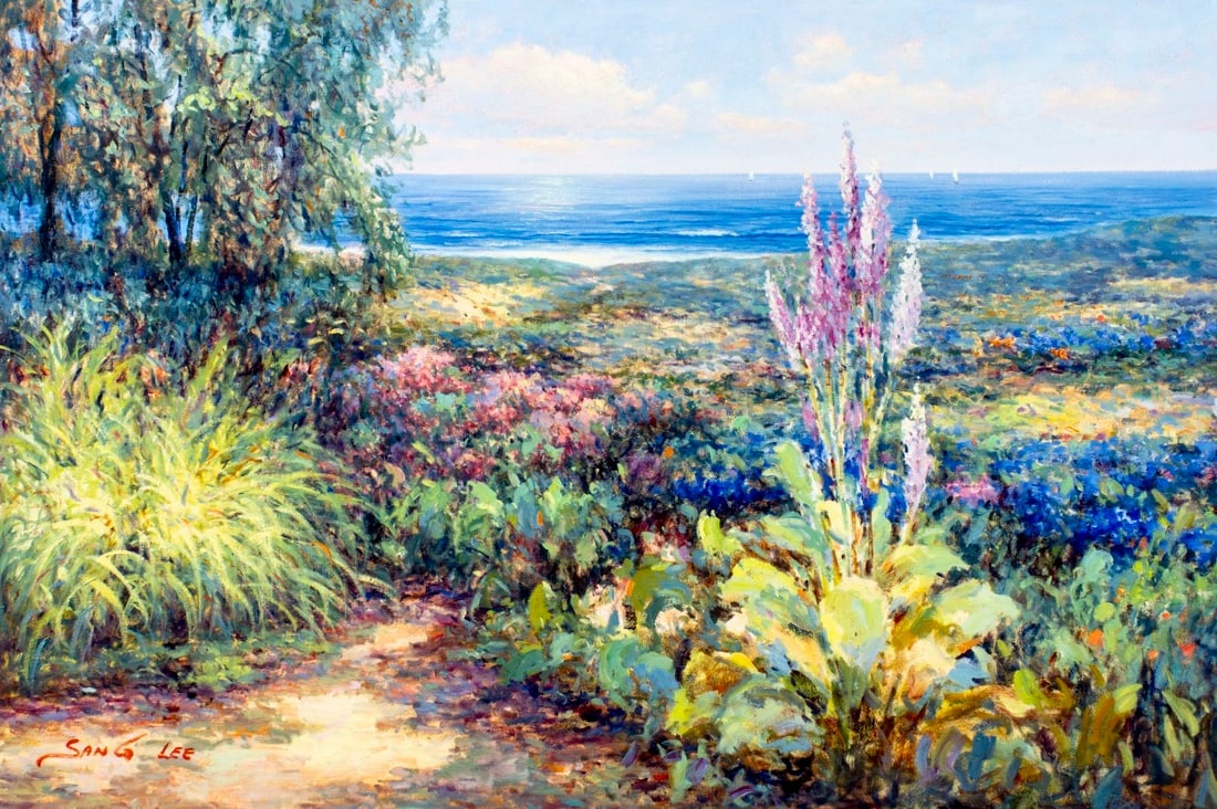 Sang M Lee (South Korea,US,b 1949) oil painting (1 of 13)