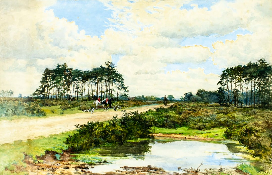 William Grylls Addison (UK,?-1904) watercolor painting antique (1 of 12)