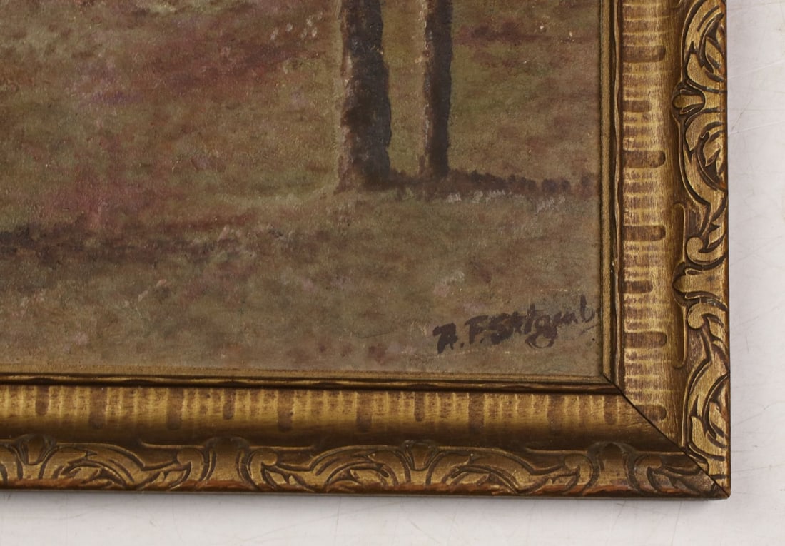 Antique 19C American oil painting - 10