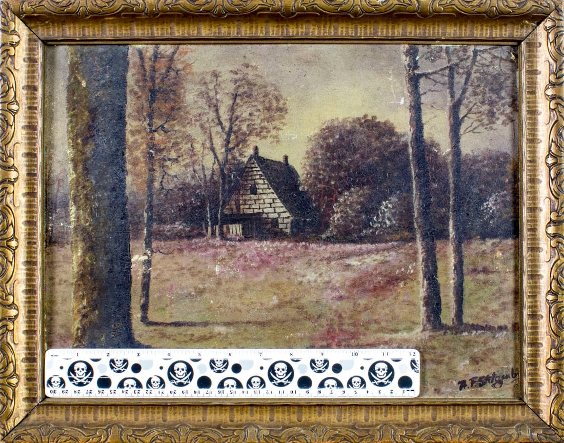 Antique 19C American oil painting - 2