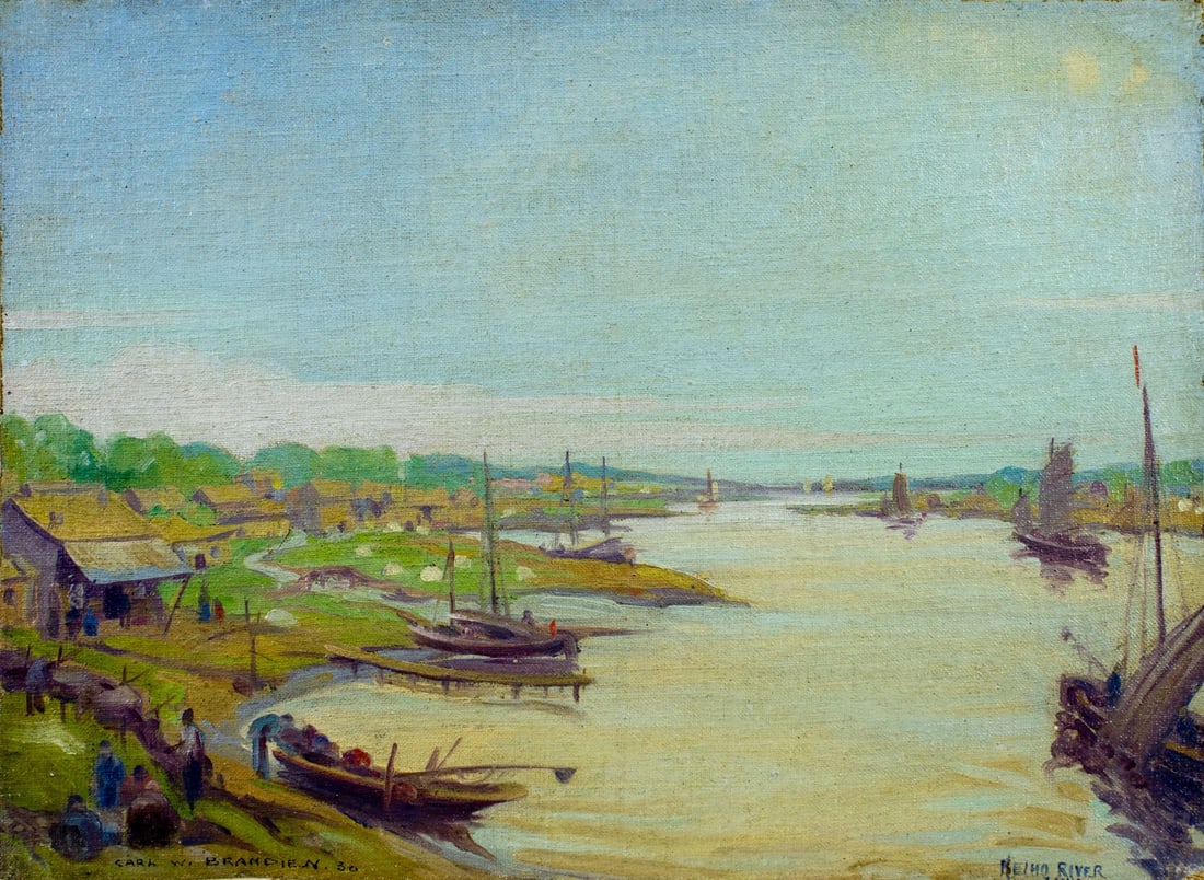 Carl Brandien (NY,1886-1965) oil painting (1 of 14)