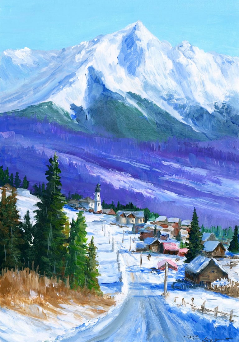 Oleksandr Pukhno (Ukraine,20/21C) acrylic painting (1 of 12)