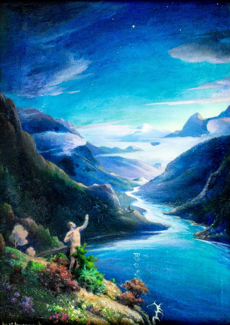 Carl Brandien (NY,1886-1965) oil painting (1 of 15)