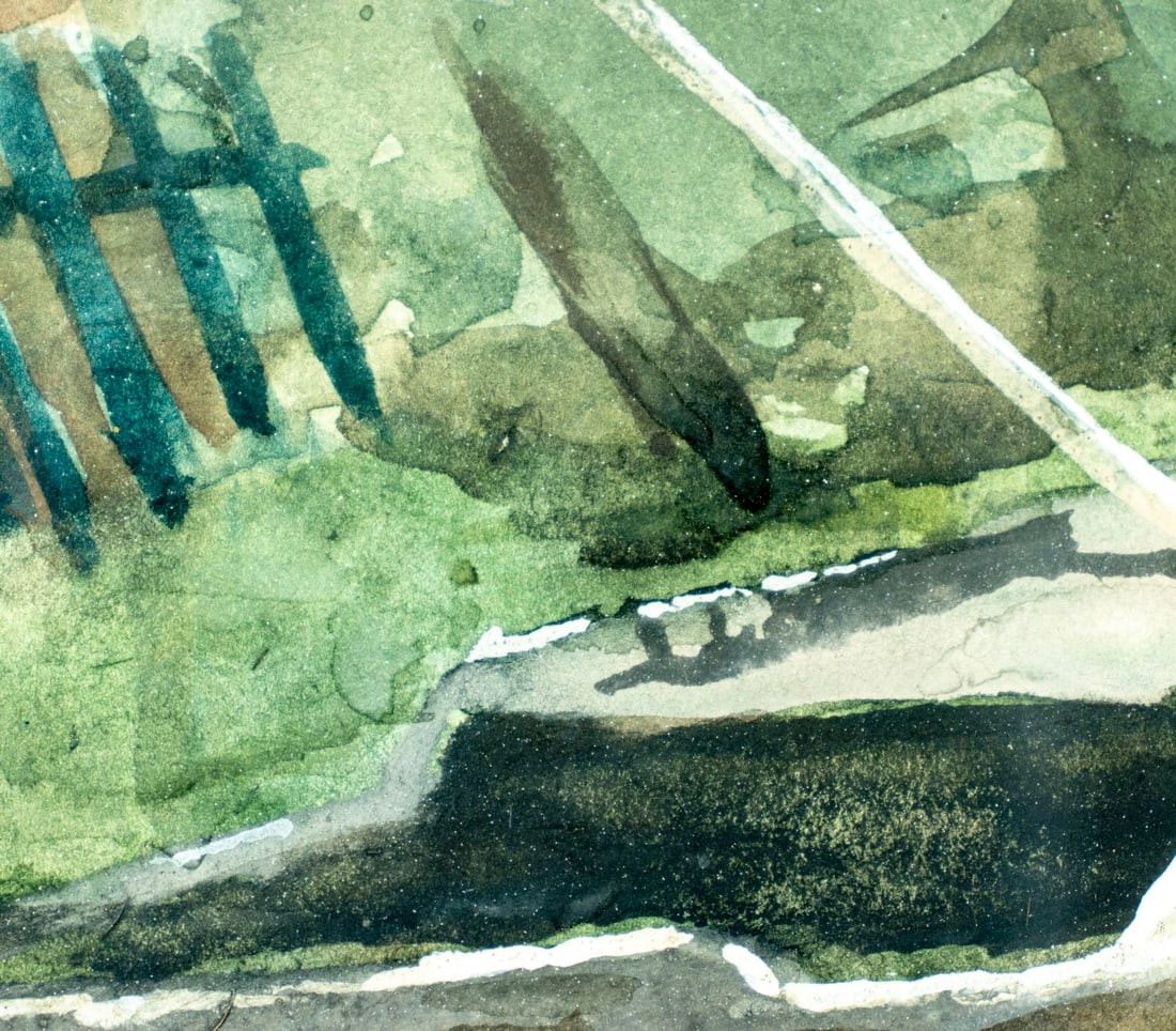 Victor Bauffe (Dutch,1849-1921) watercolor painting antique - 8