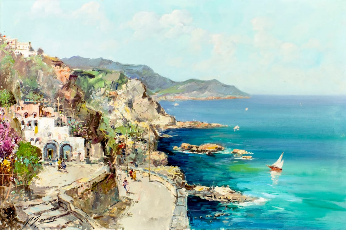 A Giovetti (Italy,20C) oil painting (1 of 12)