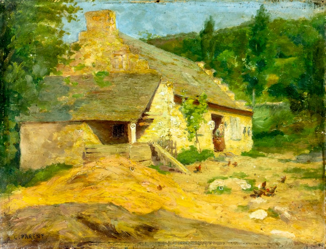 Leon Parent (France,1869-1943) oil painting antique (1 of 13)