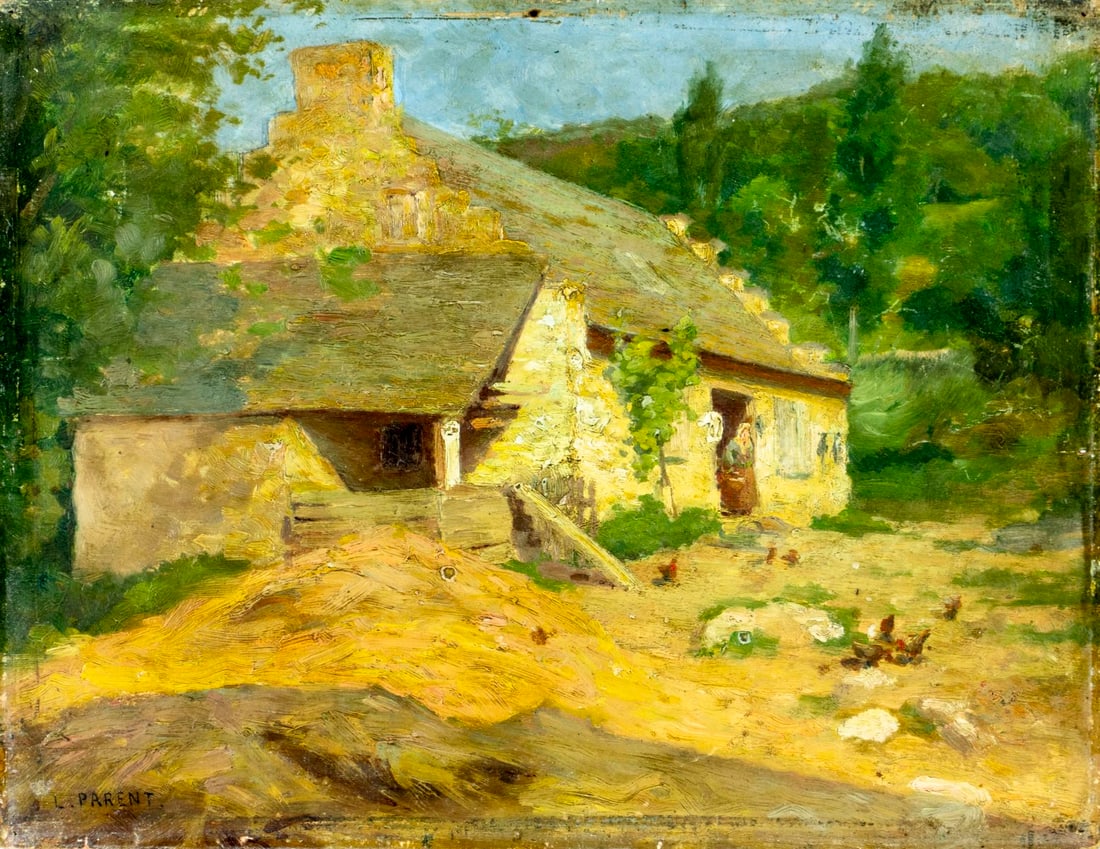 Leon Parent (France,1869-1943) oil painting antique - 3