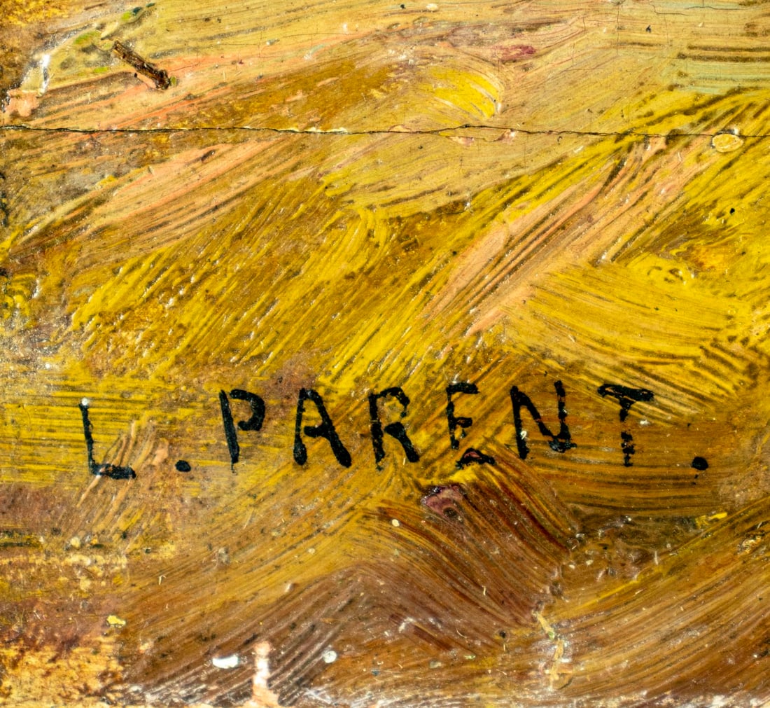 Leon Parent (France,1869-1943) oil painting antique - 4