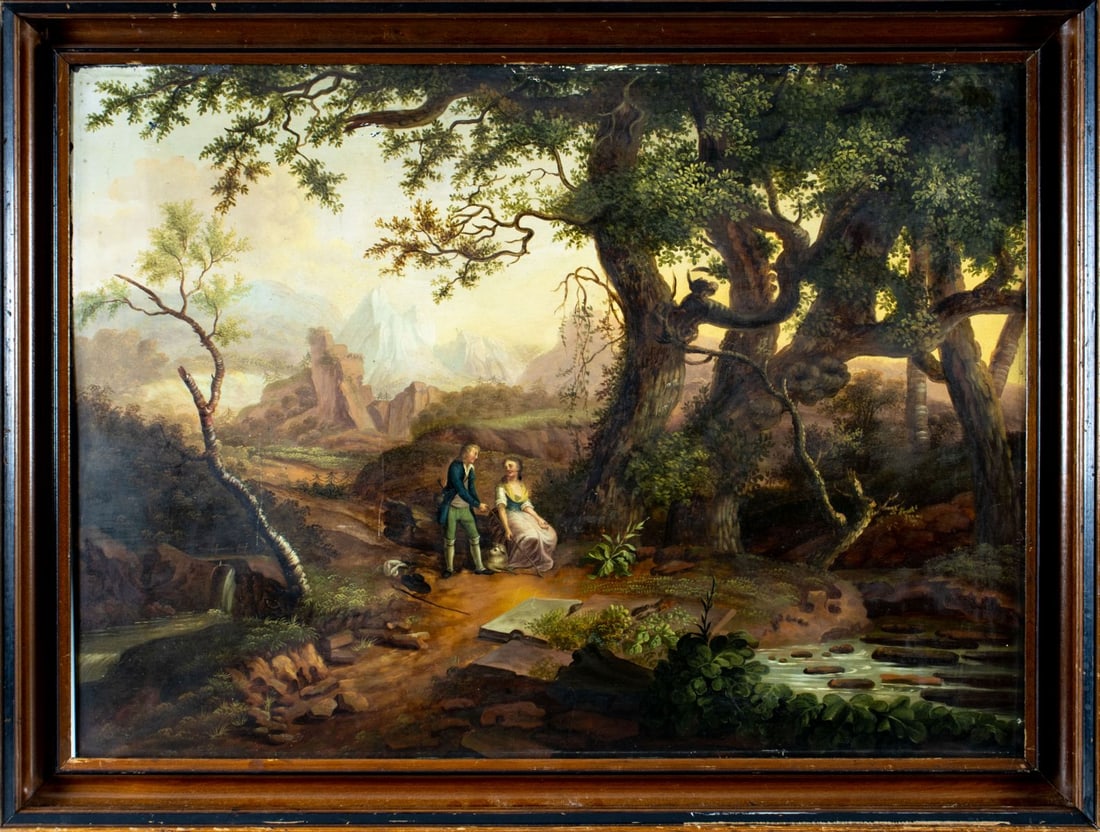 Antique early 20C European oil painting - 3